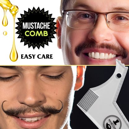 Manecode Beard Guide Tool for Trimming - Shaper Stencil Template for Men’s Shaving with Fully Approved Lines Design